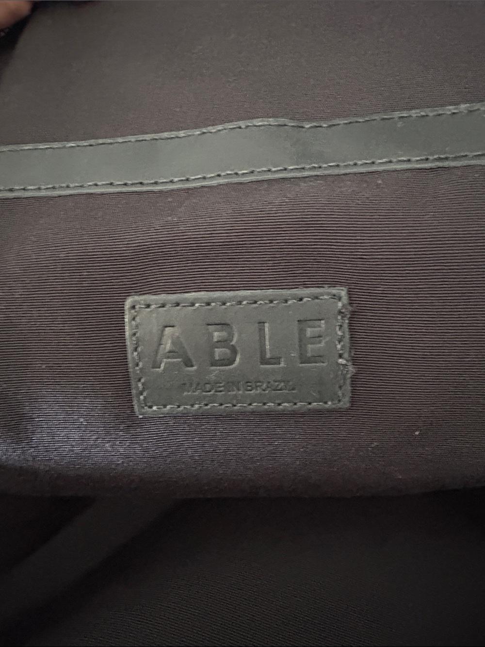 Able Black Leather Women's Backpack with Gold Zipper - Picture 2 of 8